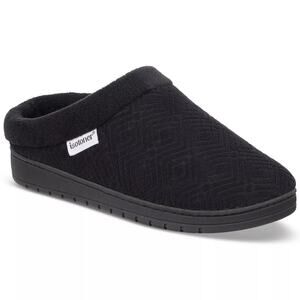 Isotoner Women Gemma Indoor/Outdoor Slip On Clog Slippers Size US LG 8.5-9 Black
